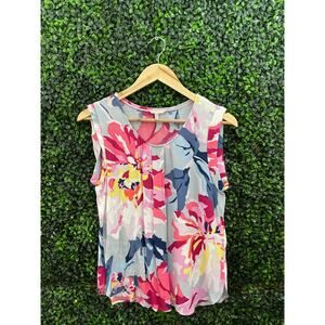 Joules, Floral Sleeveless Blouse, Women’s Size 6